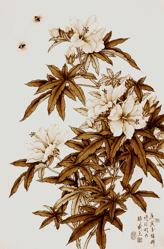 李瑞群 宣纸烙画 民间美术 绘画