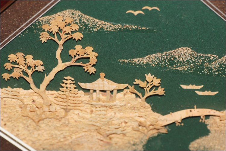 福州三宝 福州软木画 《锦绣河山》民间美术