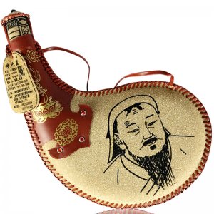 内蒙古特产 纯皮加厚马奶酒皮囊 酒囊酒壶500ml